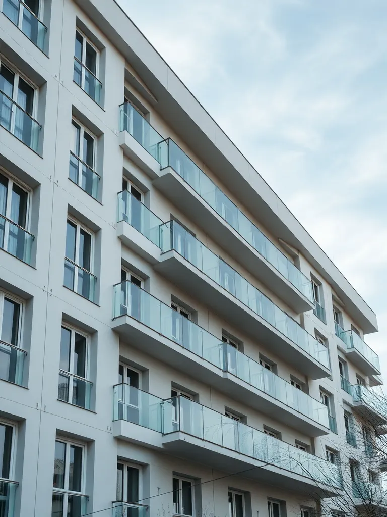 Modern apartment complex in Debrecen, minimalist architectur