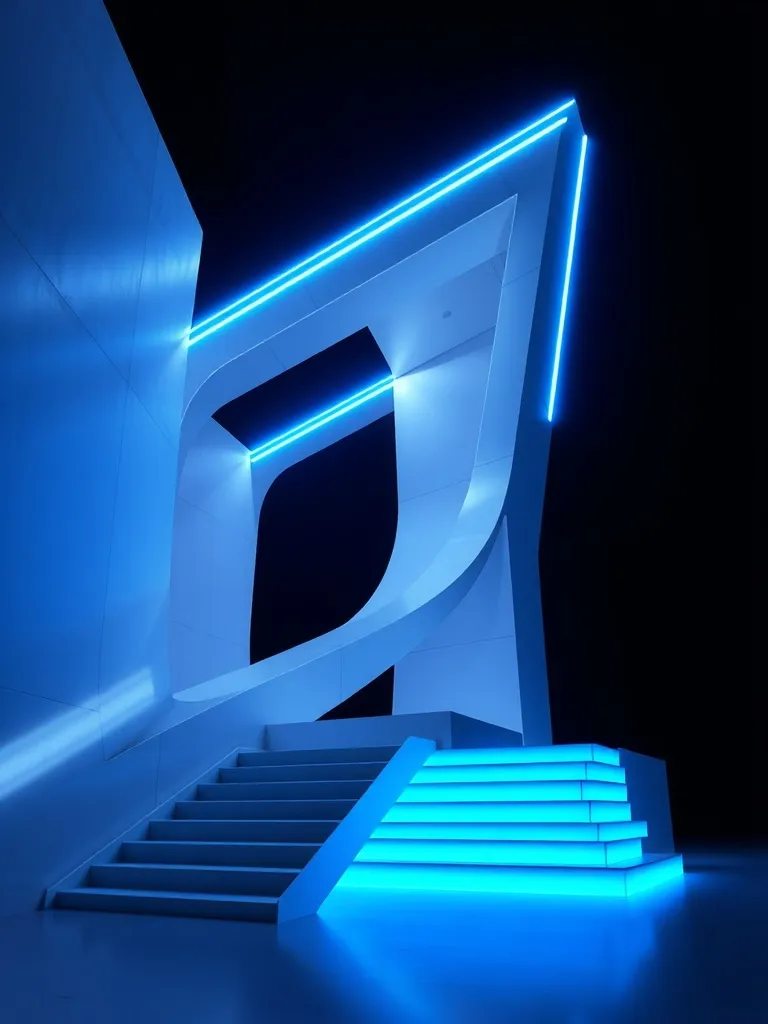 Abstract architectural structure representing growth, clean